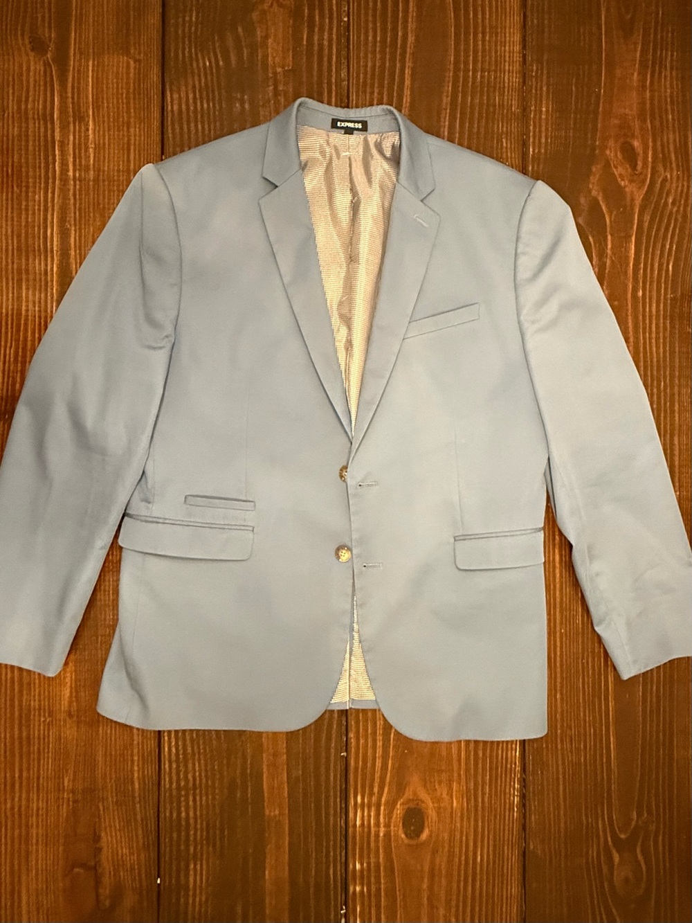 Express Men's Powder Blue Two-Button Sport Coat